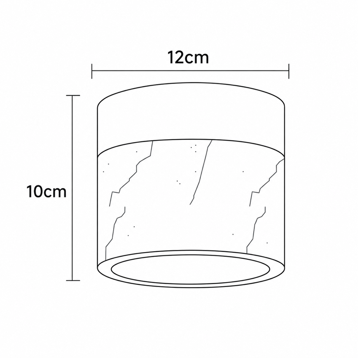 Marble Flush-Mount Ceiling Light