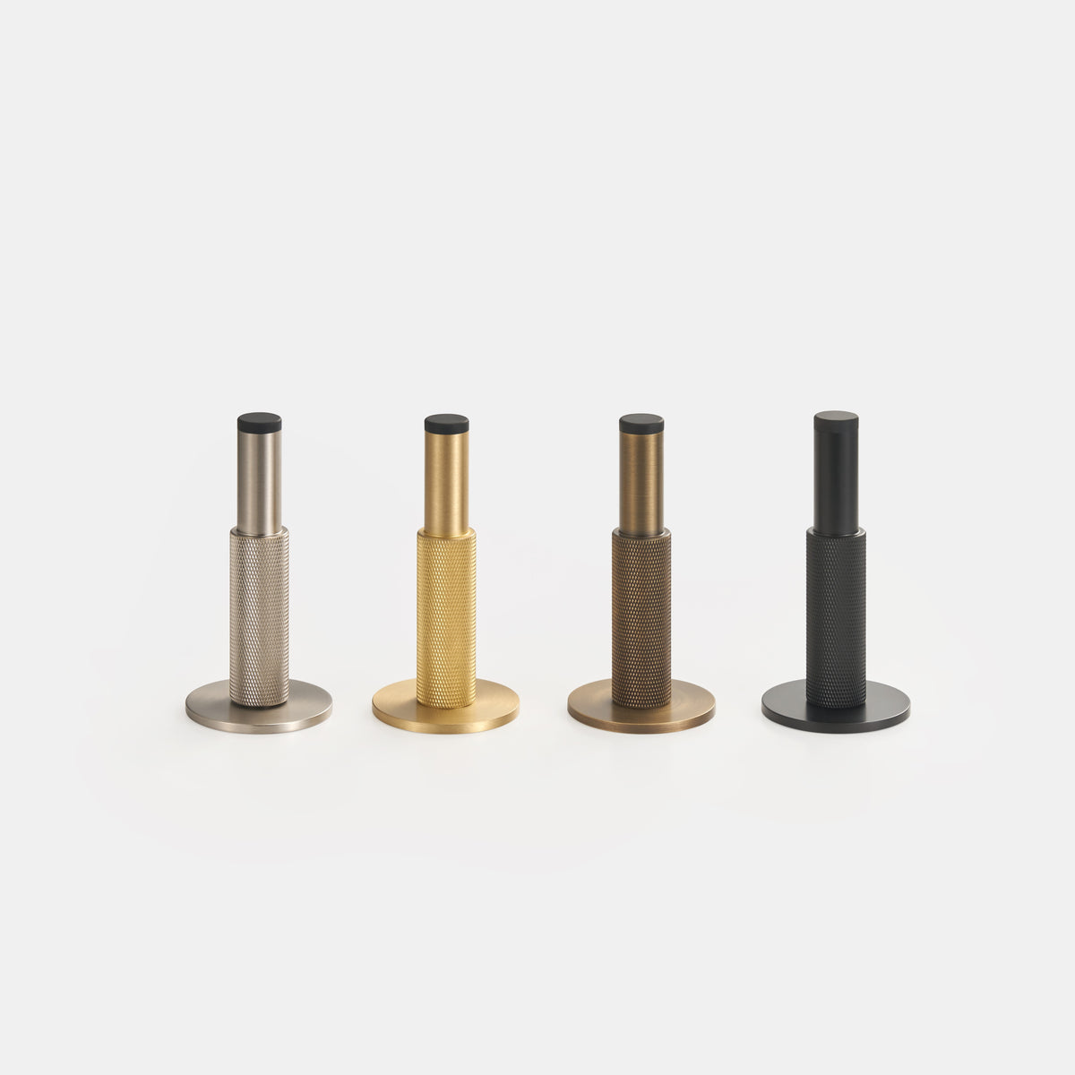 Knurled Brass Door Stopper