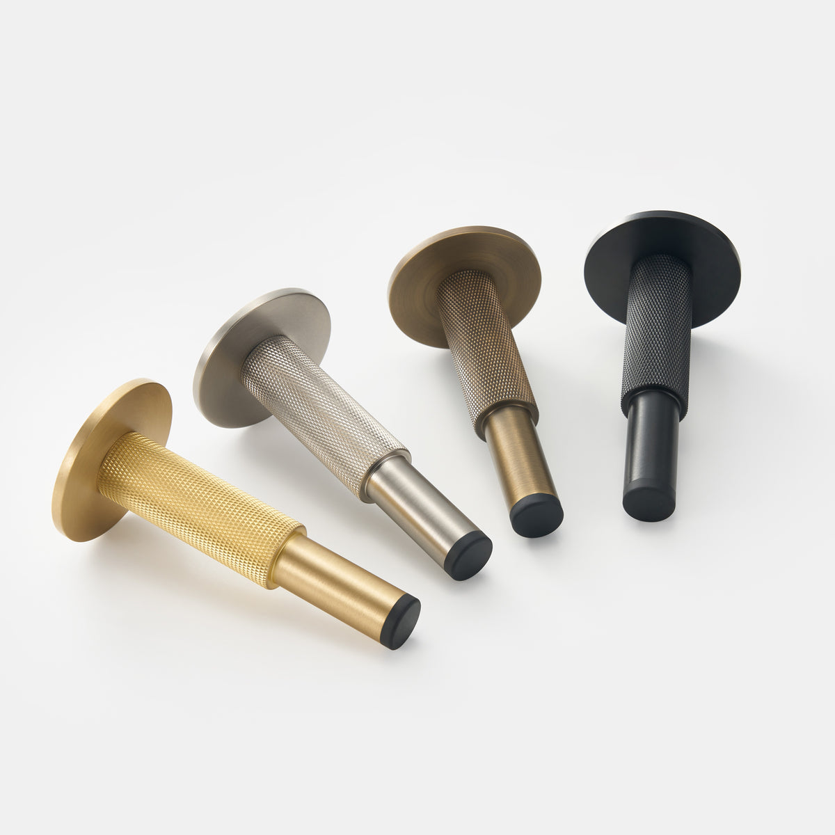 Knurled Brass Door Stopper