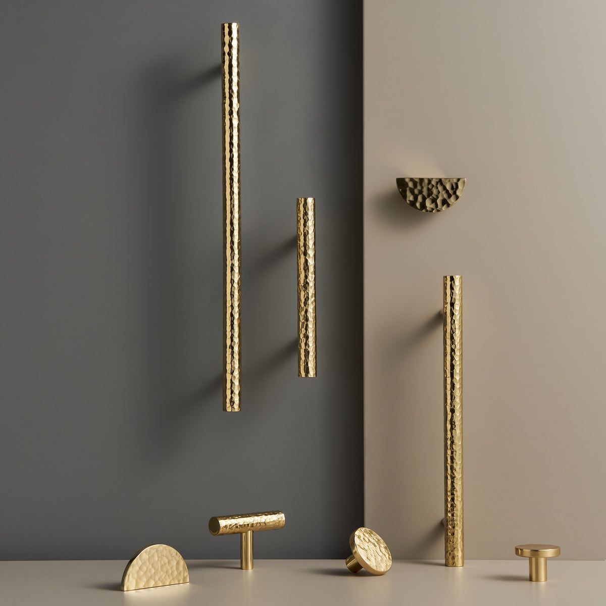 Hammered Brass Handle