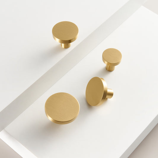 Brass Round Cabinet Knob