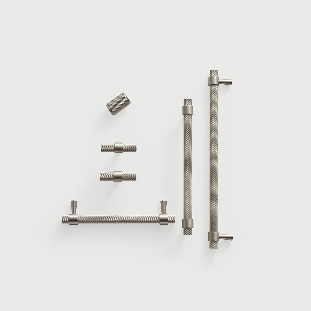 Solid Brass T-Bar Handle Silver