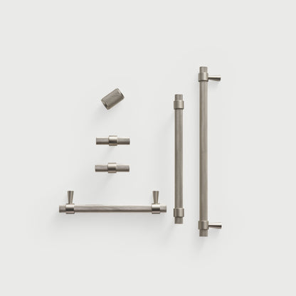 Solid Brass T-Bar Handle Silver
