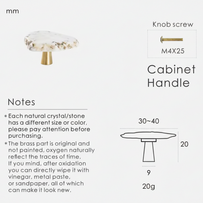 Marble & Brass Handle