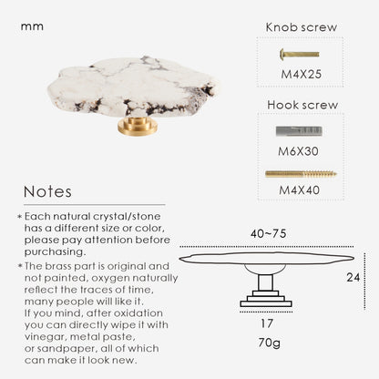 Marble & Brass Handle