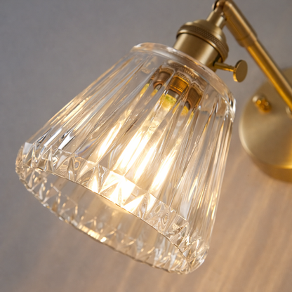 Ribbed Glass Wall Light