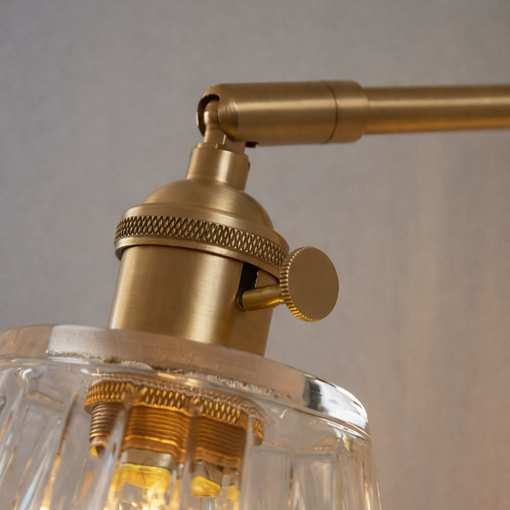 Ribbed Glass Wall Light