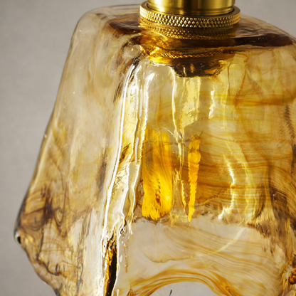 Amber Glass Wall Light