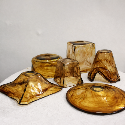 Amber Glass Wall Light