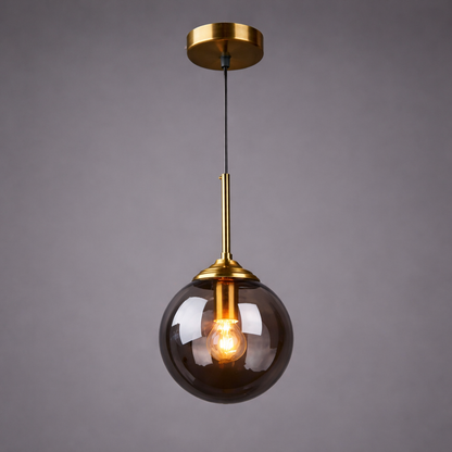 Lustre Suspension en Verre et Métal