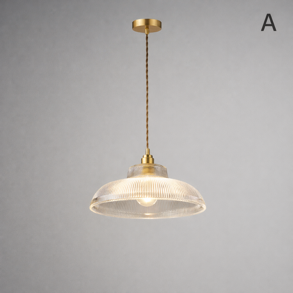 Ribbed Dome Pendant