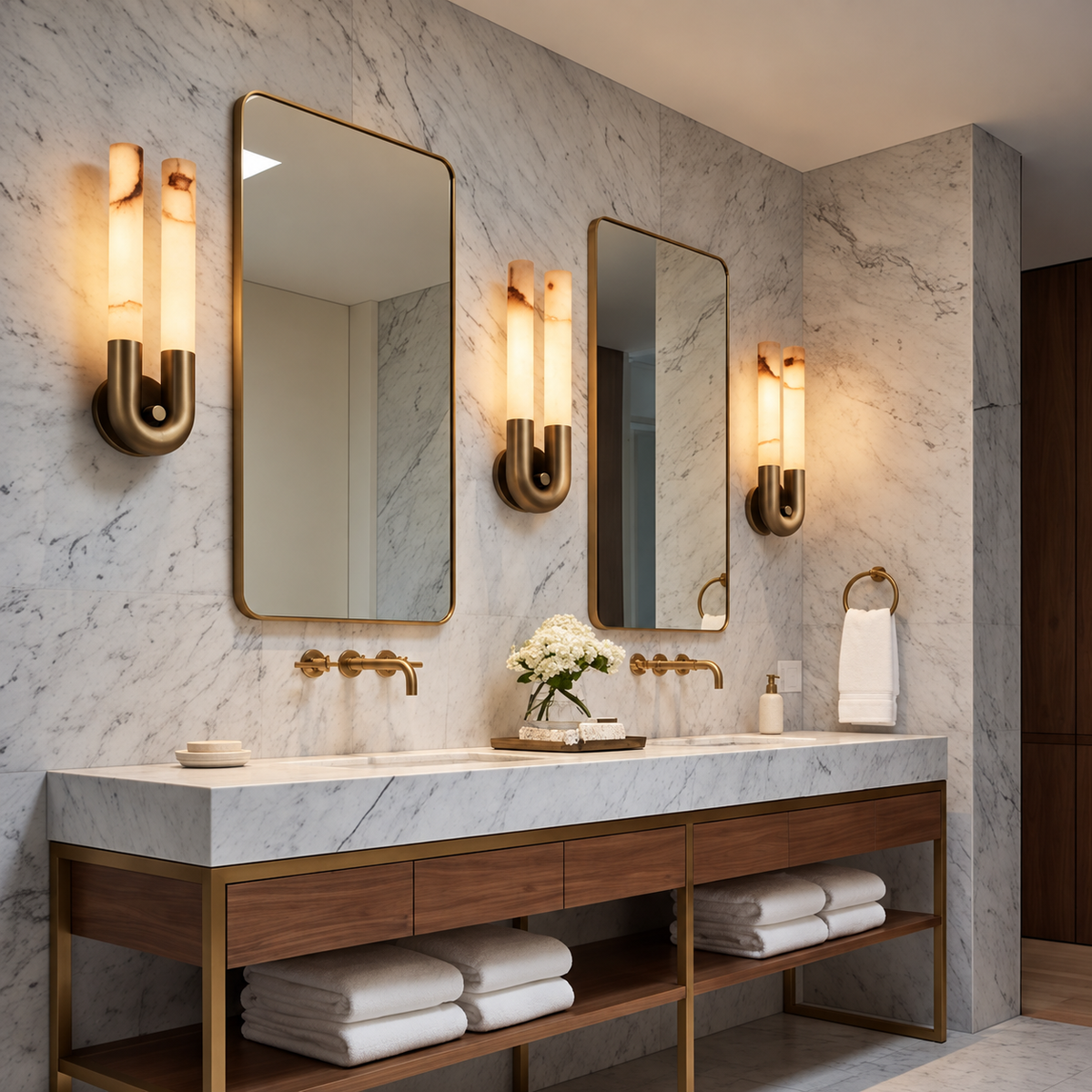 Alabaster Arc Wall Light