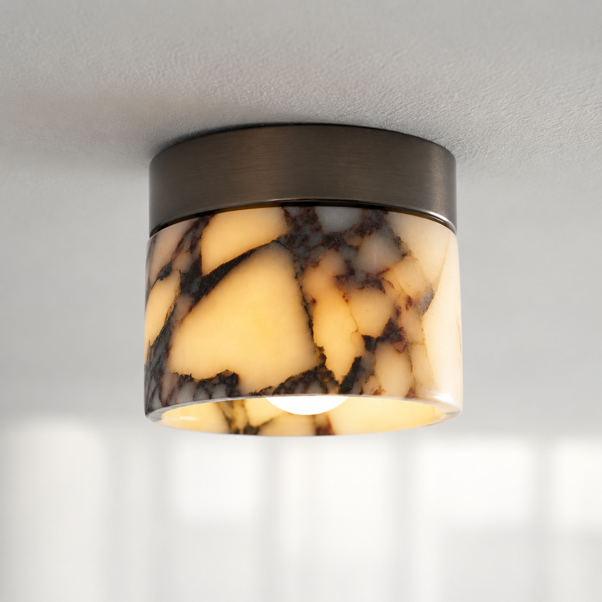 Marble Flush-Mount Ceiling Light