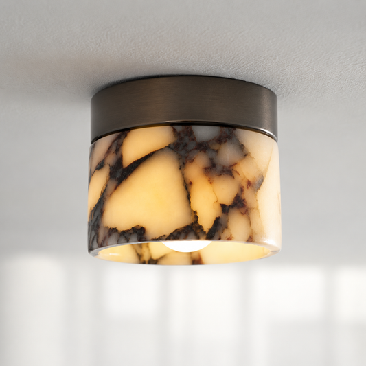 Marble Flush-Mount Ceiling Light