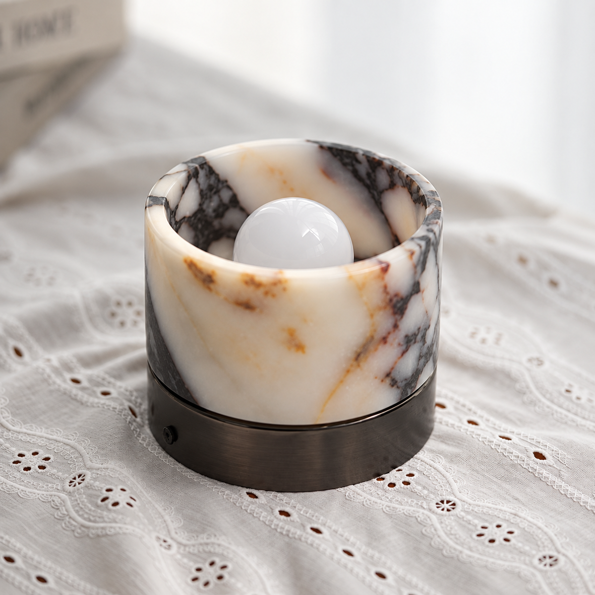 Marble Flush-Mount Ceiling Light
