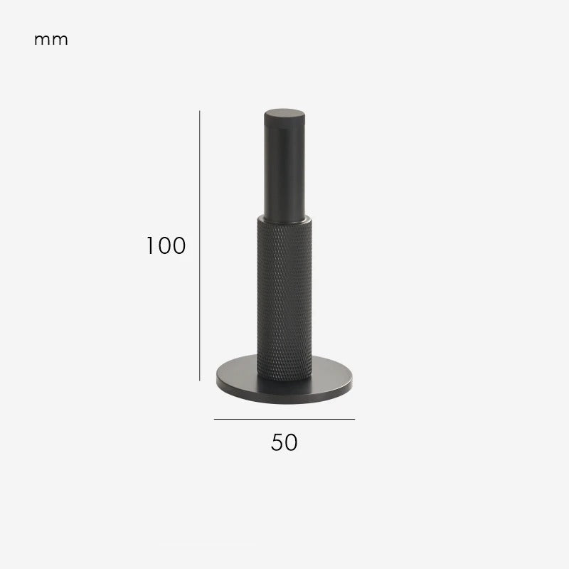 Knurled Brass Door Stopper