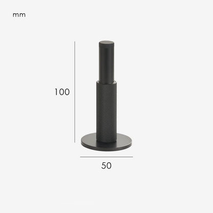 Knurled Brass Door Stopper