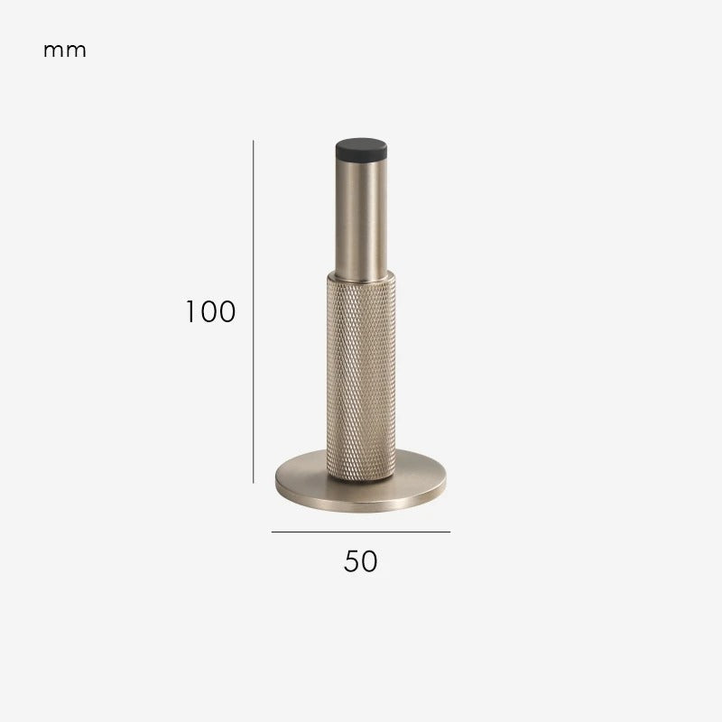 Knurled Brass Door Stopper