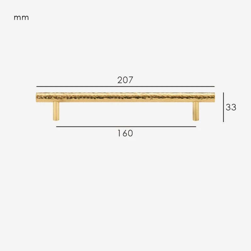 Hammered Brass Handle