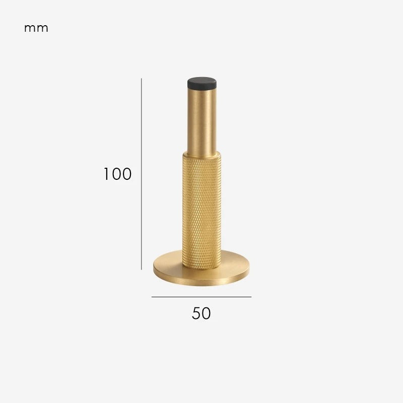 Knurled Brass Door Stopper