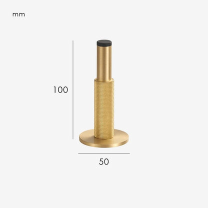 Knurled Brass Door Stopper
