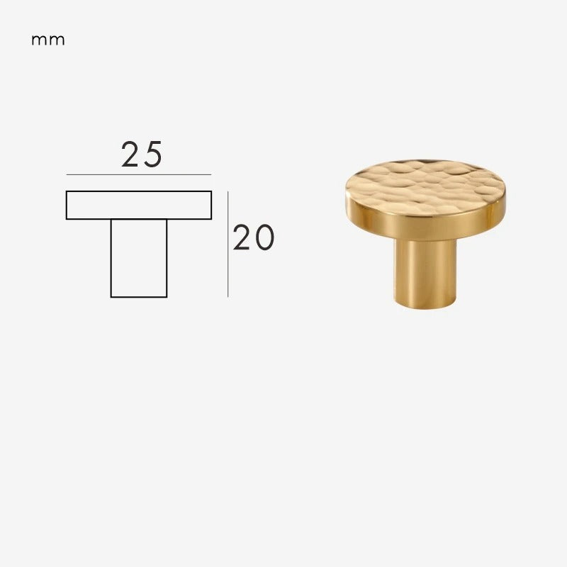 Hammered Brass Handle