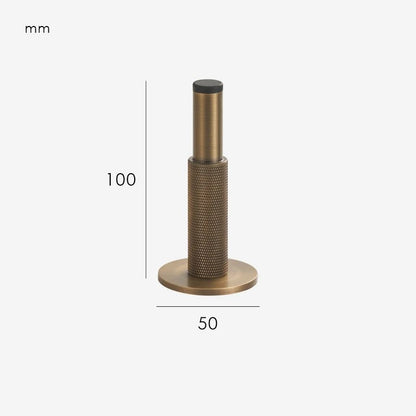 Knurled Brass Door Stopper
