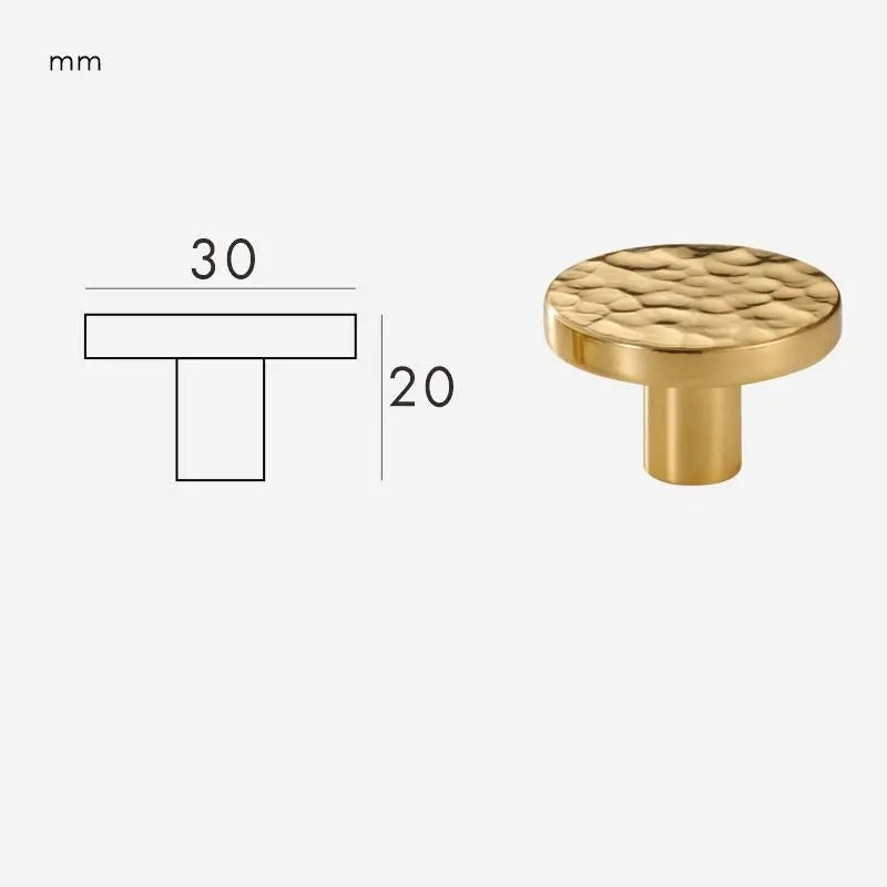Hammered Brass Handle